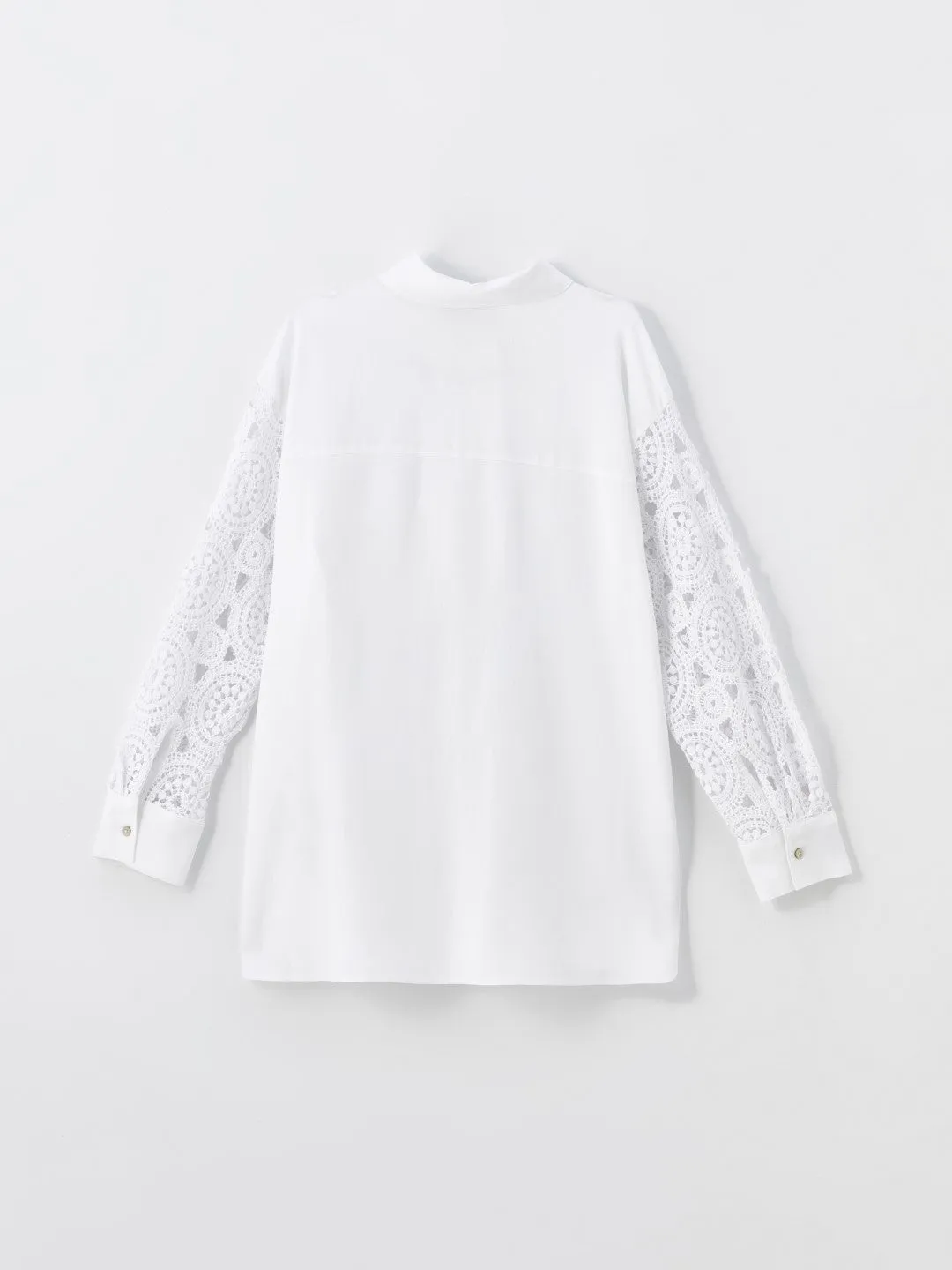 LCW Vision

Ecru Crochet Detail Oversize Linen Blend Women's Shirt