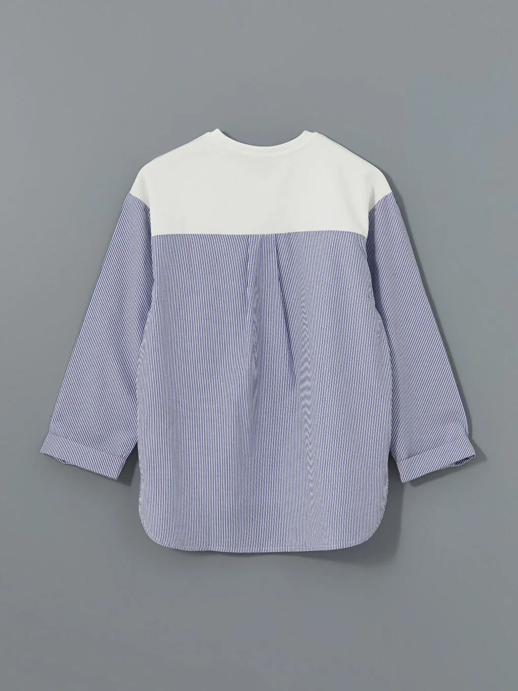 LCWAIKIKI Classic Ecru Crew Neck Striped Women Sweatshirt
