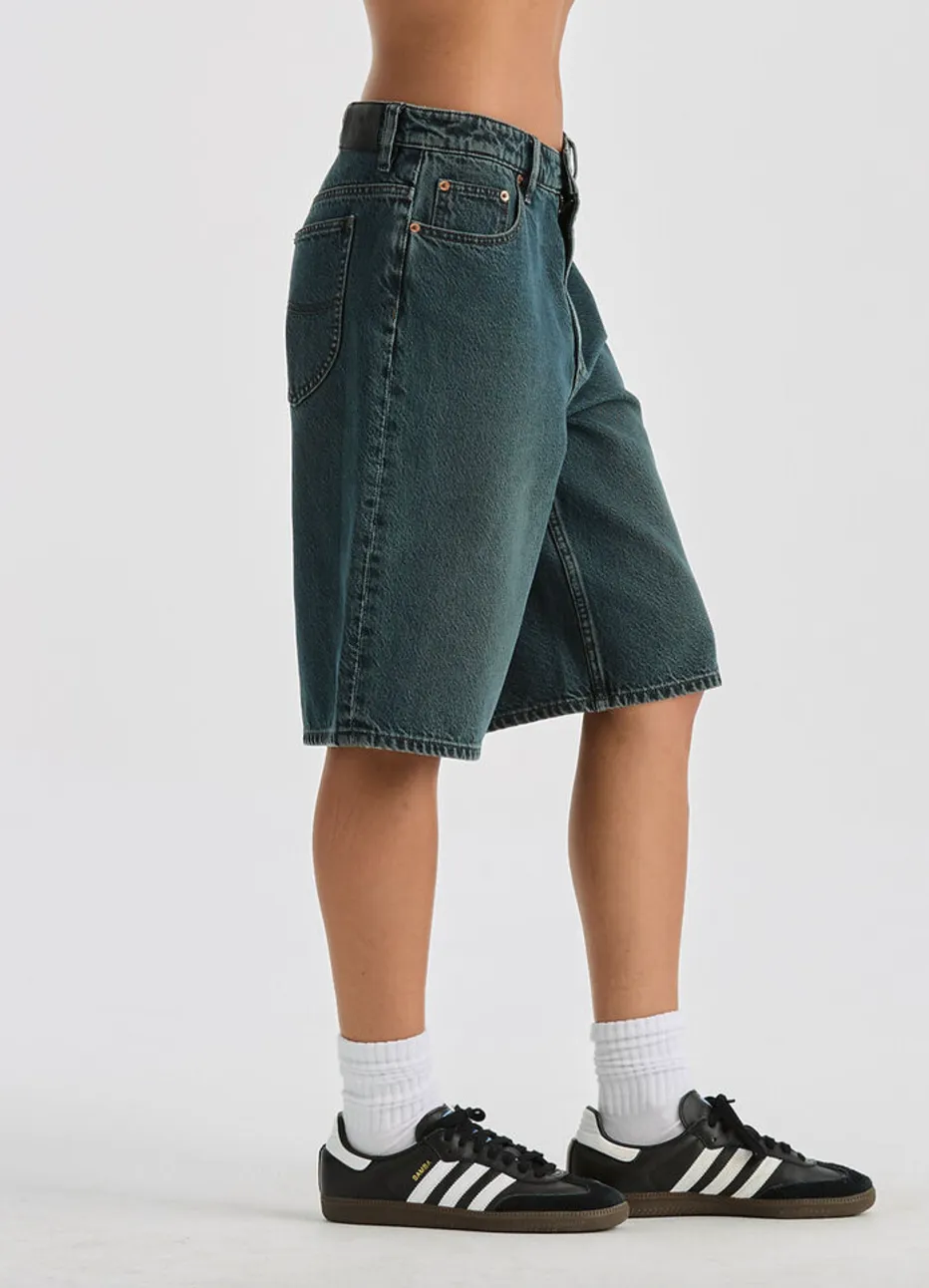 LEE LOW SLOUCH JORT - SMOKED TEA