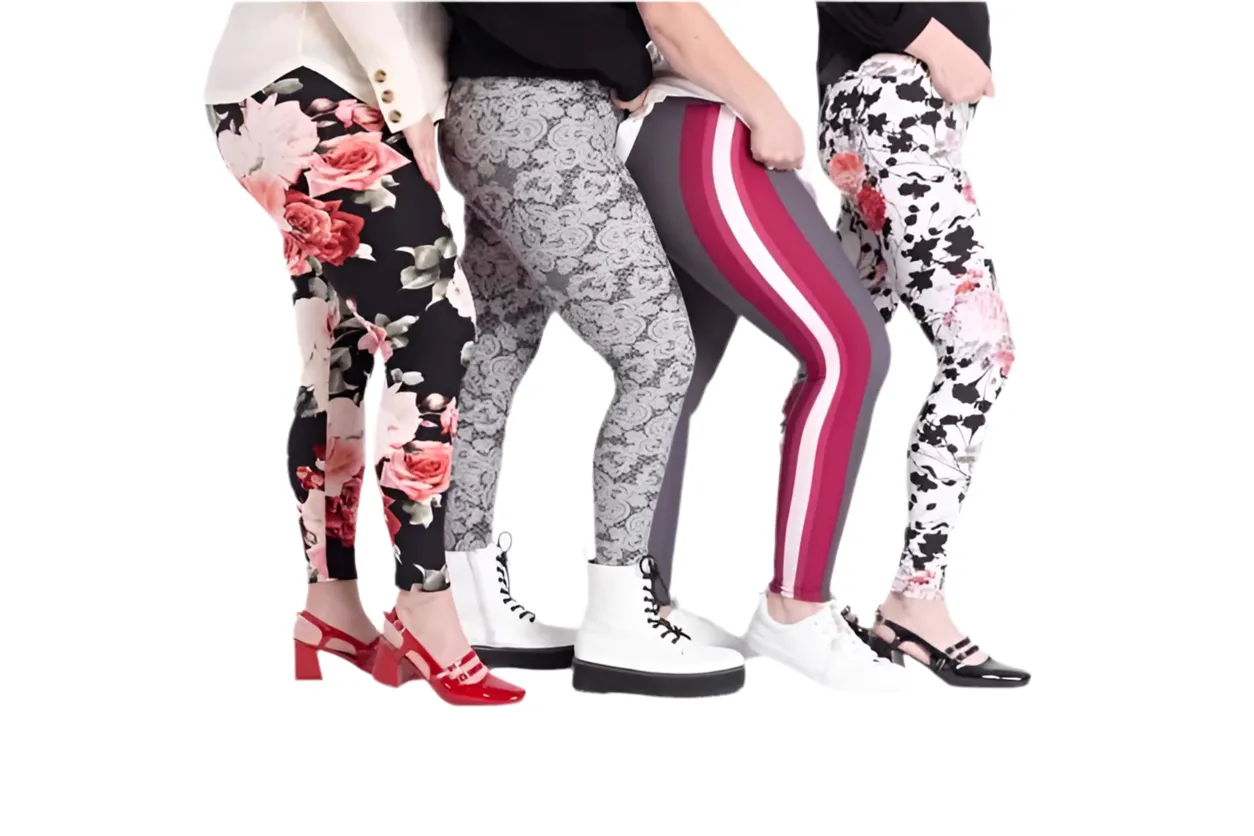 Leggings - Black Blue Vertical Tie Dye Stripe