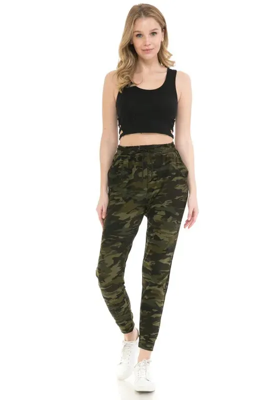 Leggings Depot Full Size Buttery Soft Joggers with Drawstring Plus Size