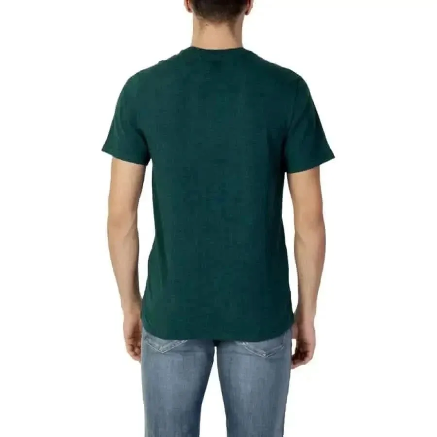 Levi's Men's Green Cotton Round Neck T-Shirt