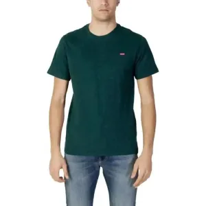 Levi's Men's Green Cotton Round Neck T-Shirt