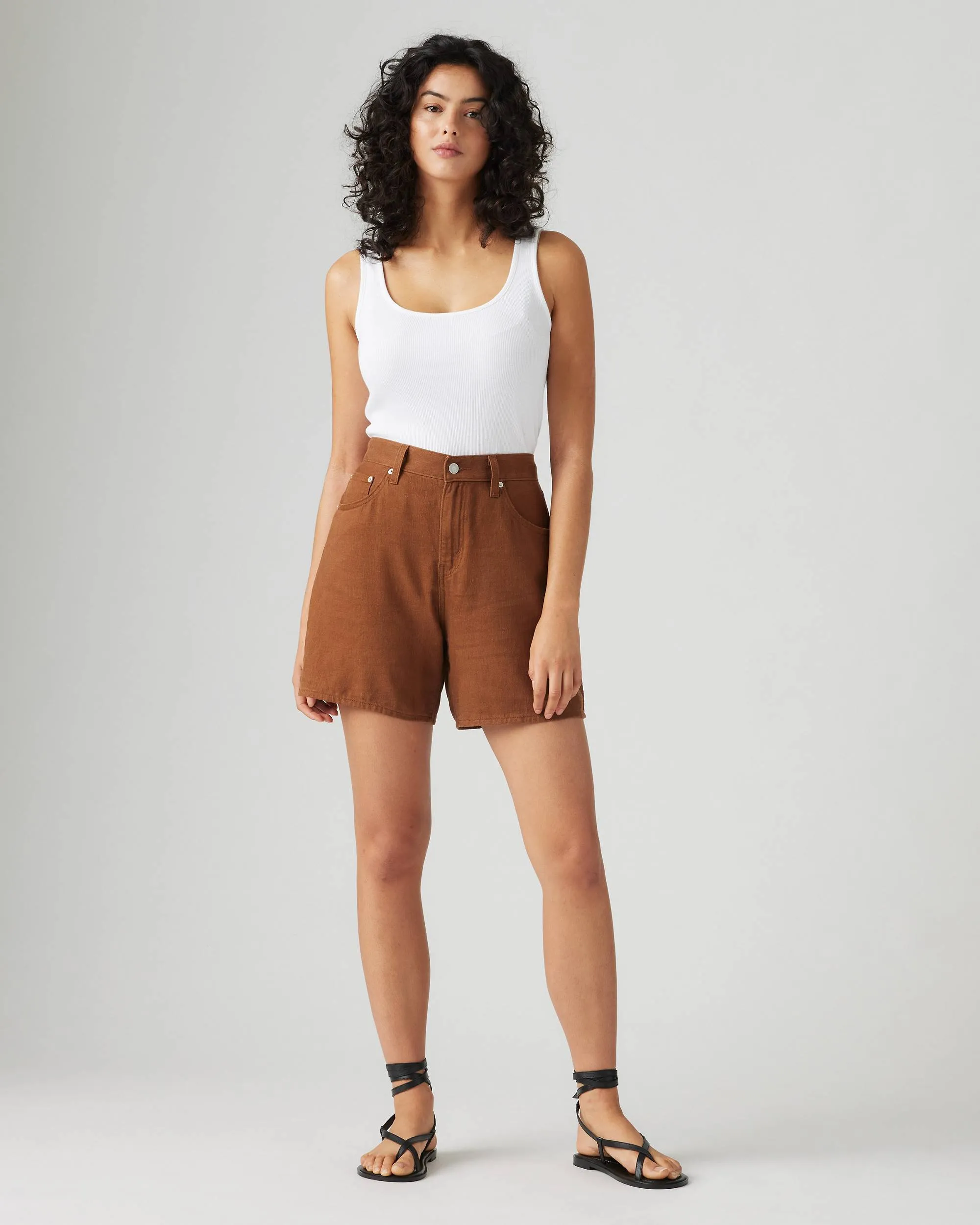 Levi's Pantaloncino da donna in misto lino High Rise Baggy