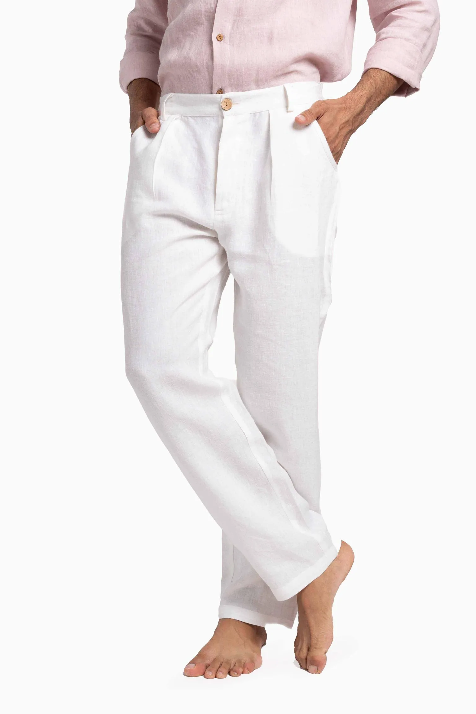 Linen Silas Pant-Sage Green