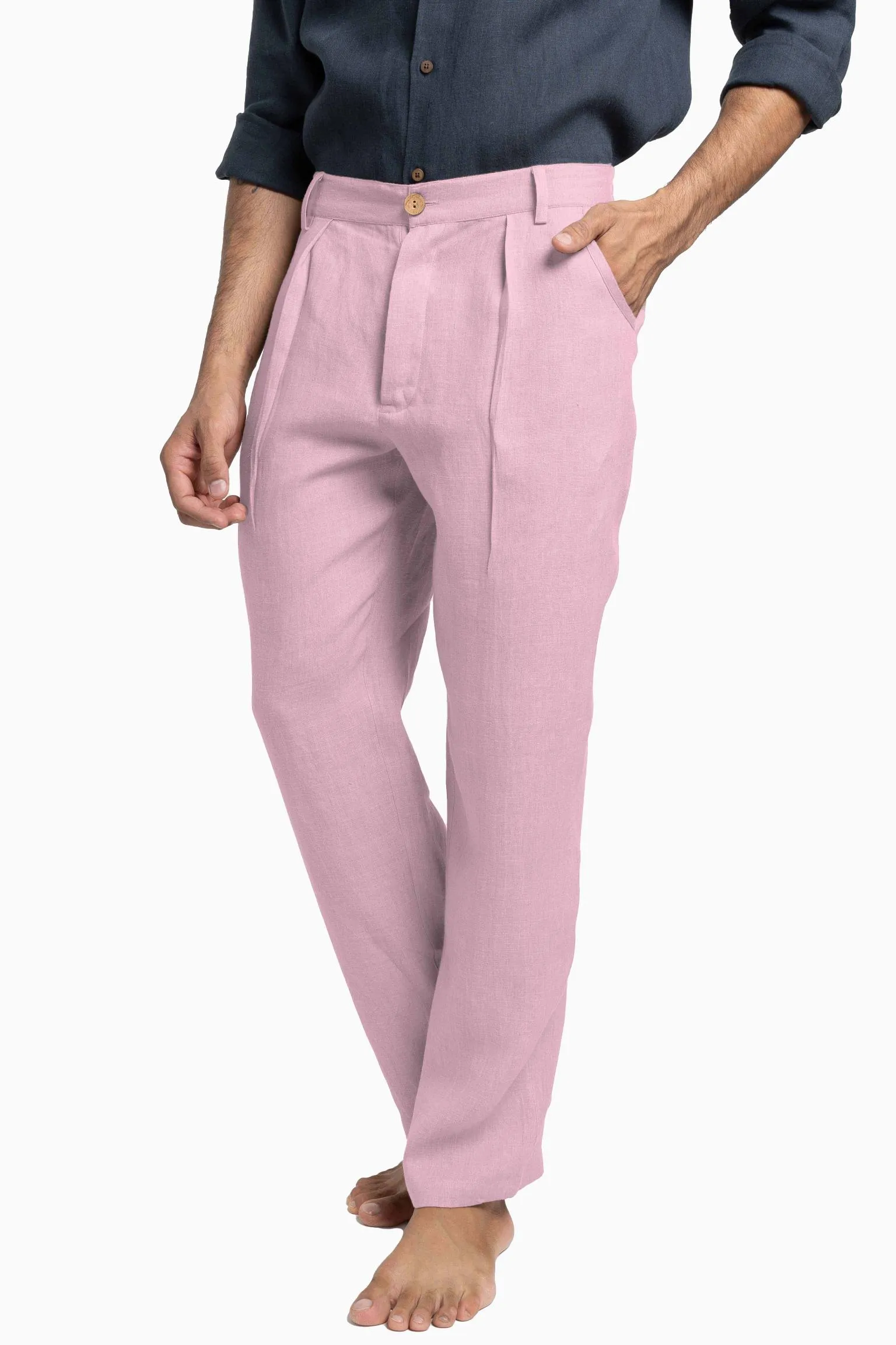 Linen Silas Pant-Sage Green