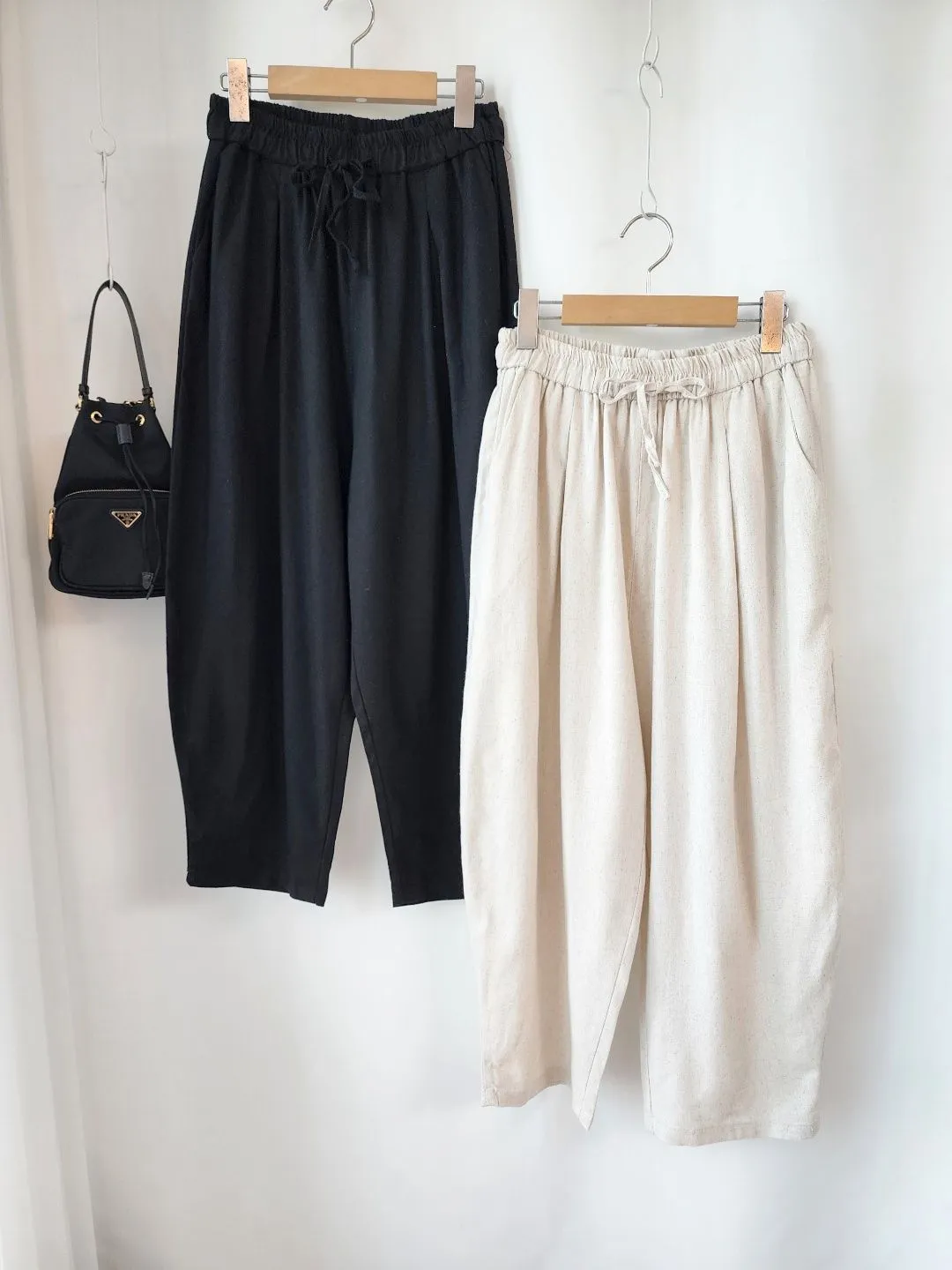 Linen wide Baggy Pants