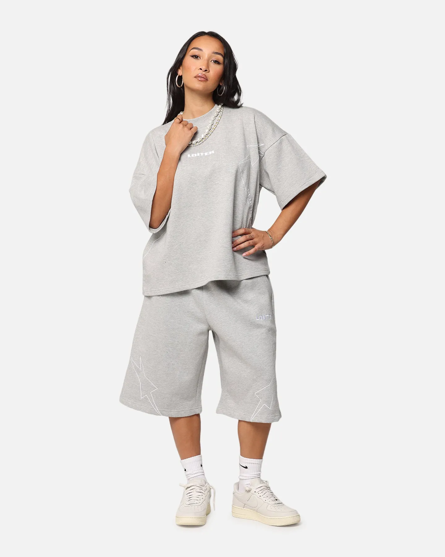 Loiter Dark Performance Fleece Shorts Grey