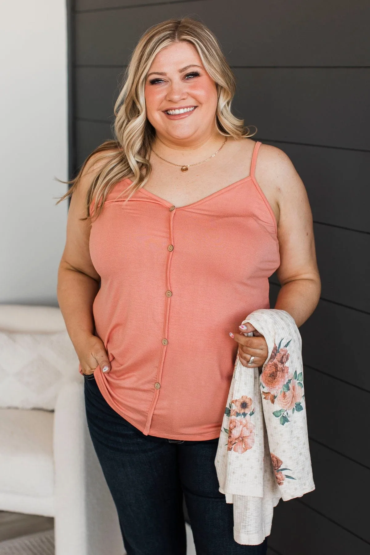 Looking For A Friend Tank Top- Coral