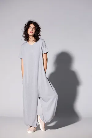 Loose Gray Jumpsuit