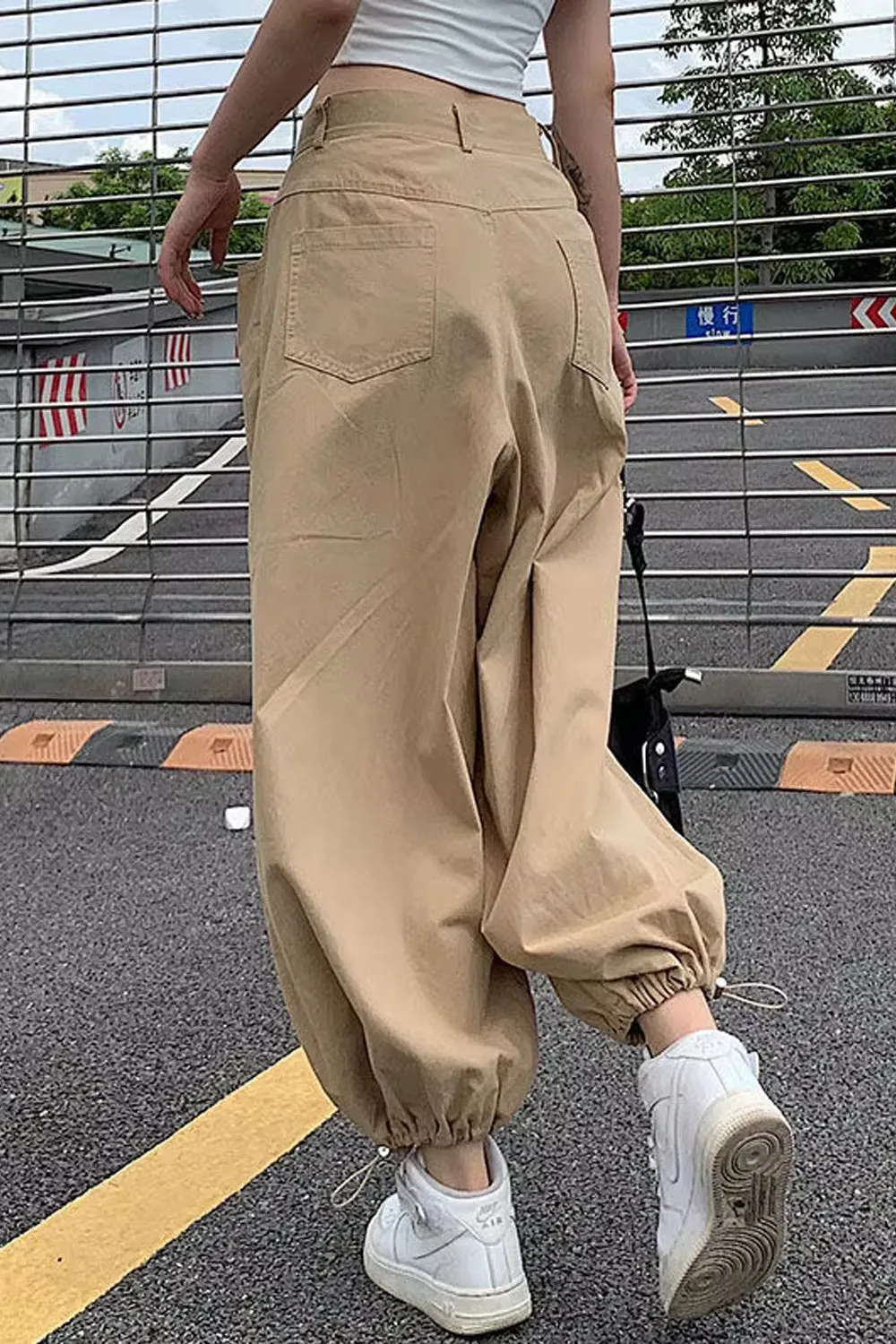 Loose Pockets Casual Jogger Pants