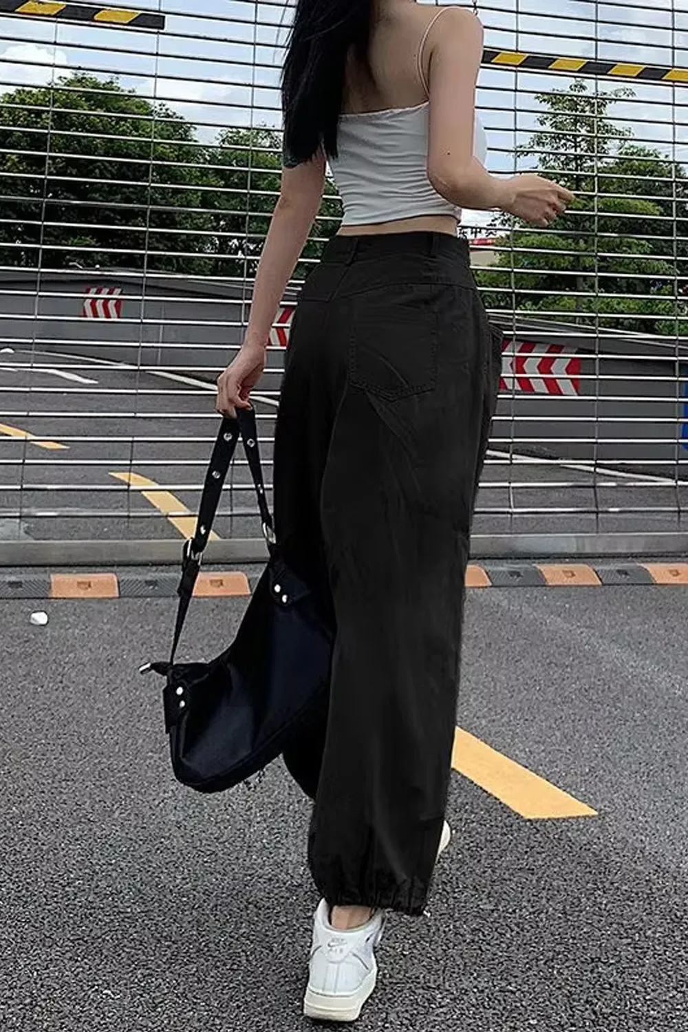 Loose Pockets Casual Jogger Pants