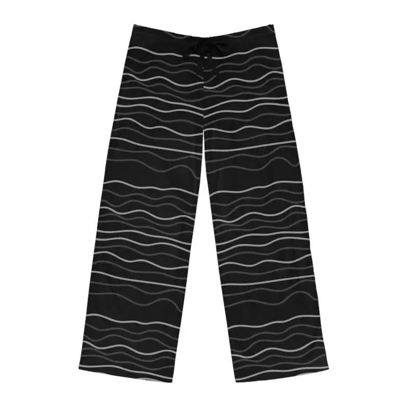 Lounge Like Royalty in Wavy Stripes Mens Pajama Pants