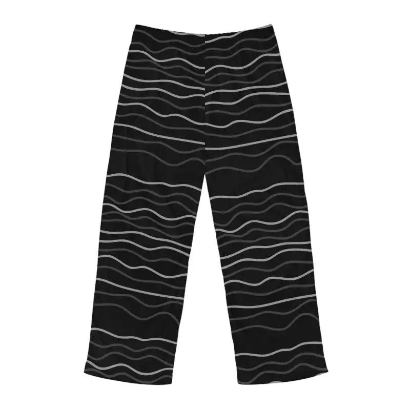 Lounge Like Royalty in Wavy Stripes Mens Pajama Pants