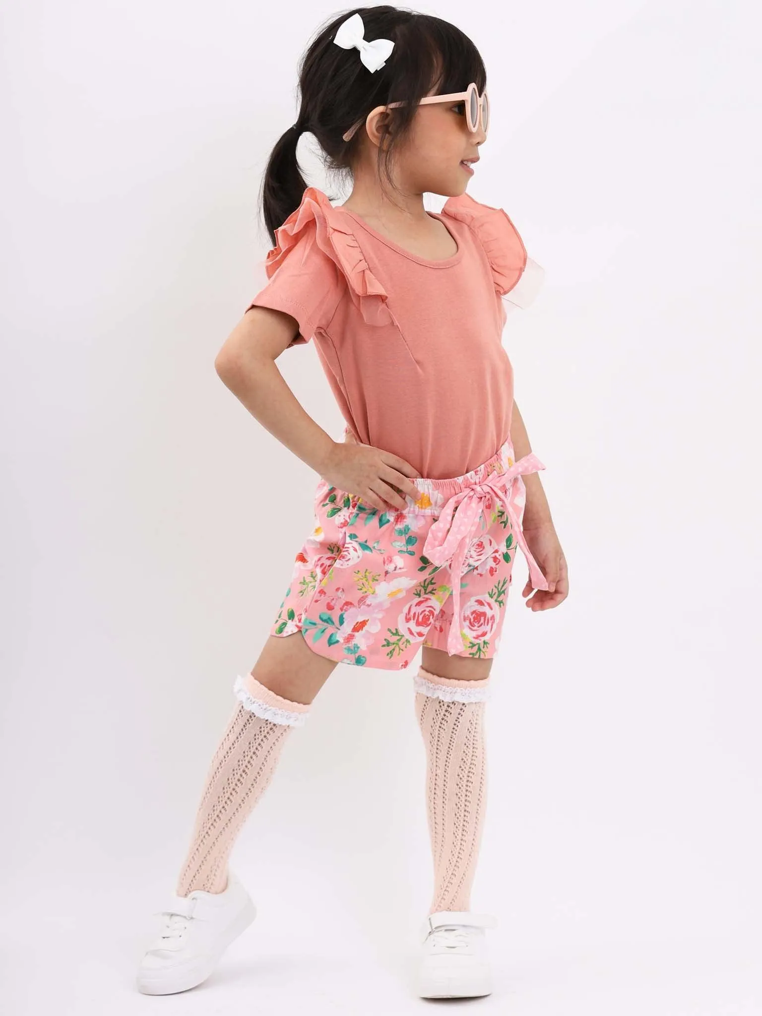 Lyla Pink Watercolour Shorts