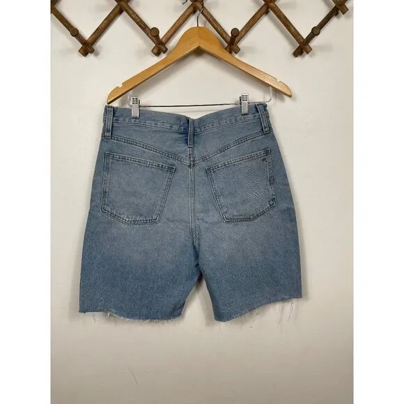 Madewell Baggy Denim Bermuda Shorts in Cedarcroft Wash