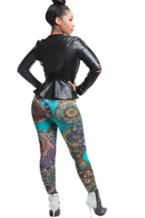 MARBLE PRINT LEGGINGS