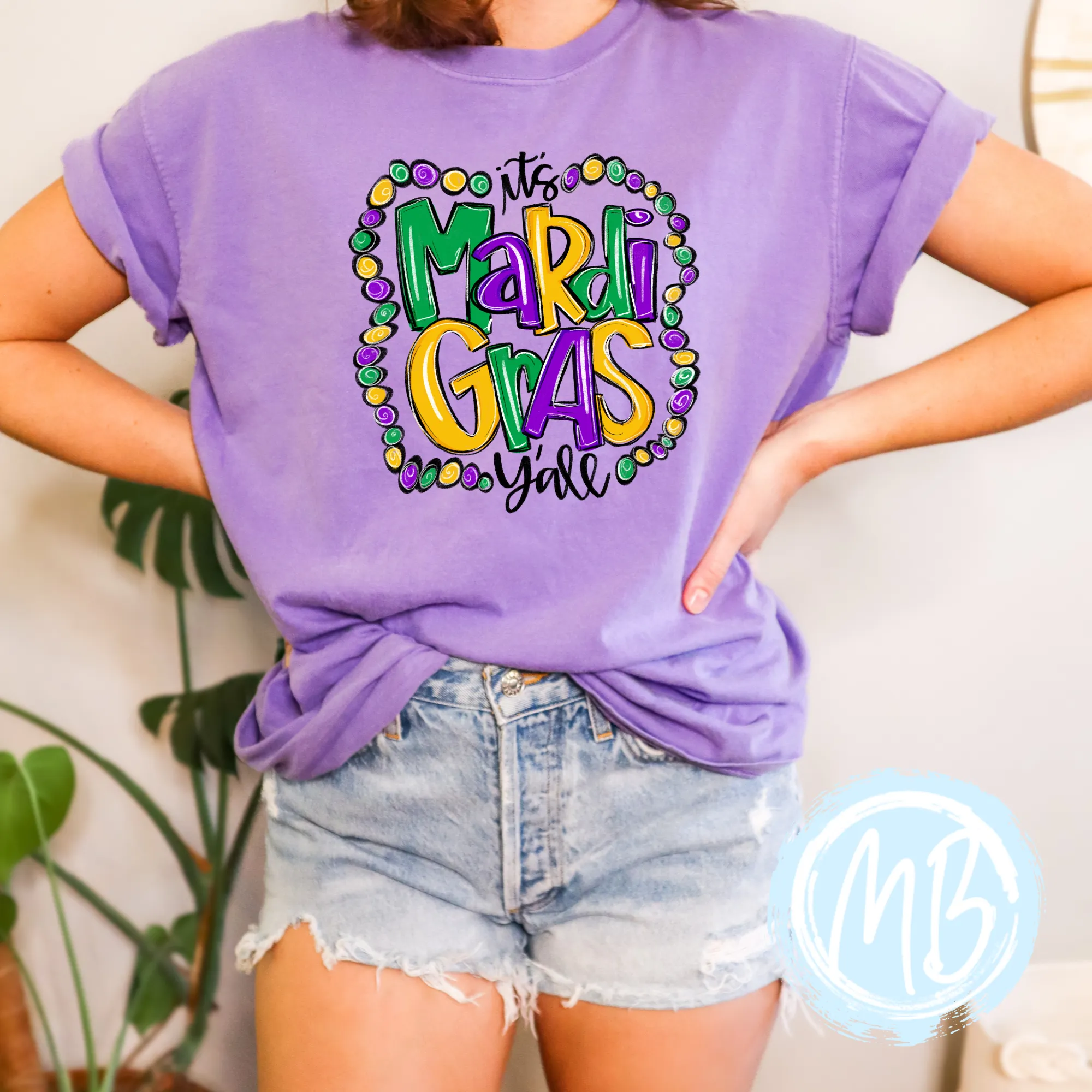 Mardi Gras Y'all Youth & Adult Tee
