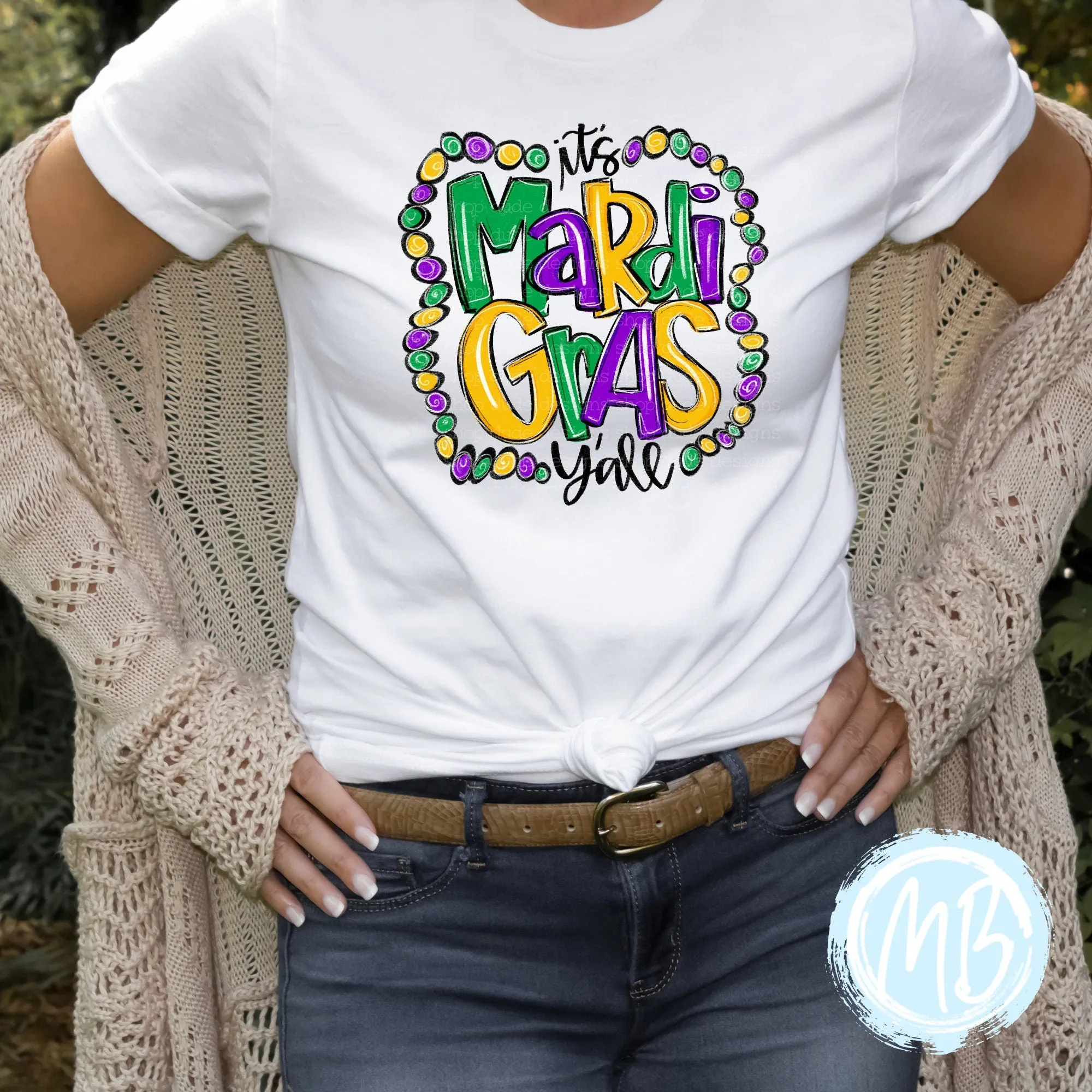Mardi Gras Y'all Youth & Adult Tee