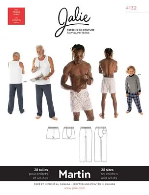 Martin Lounge Pants and Boxer Shorts Pattern --- Jalie Patterns