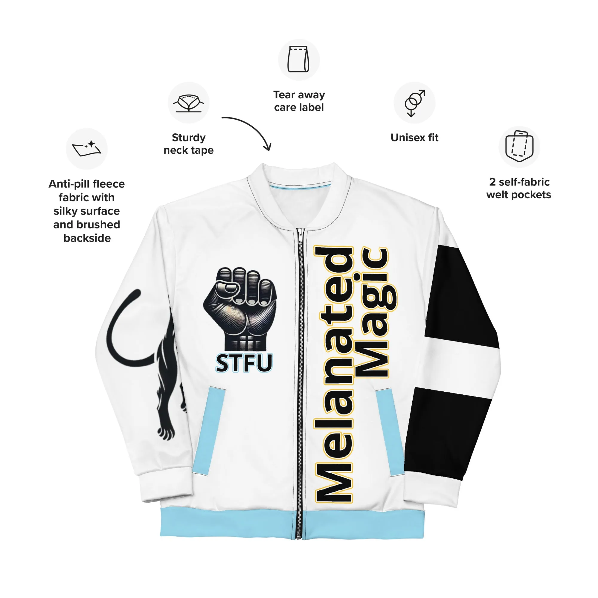 Melanated Magic Unisex Bomber Jacket - Male