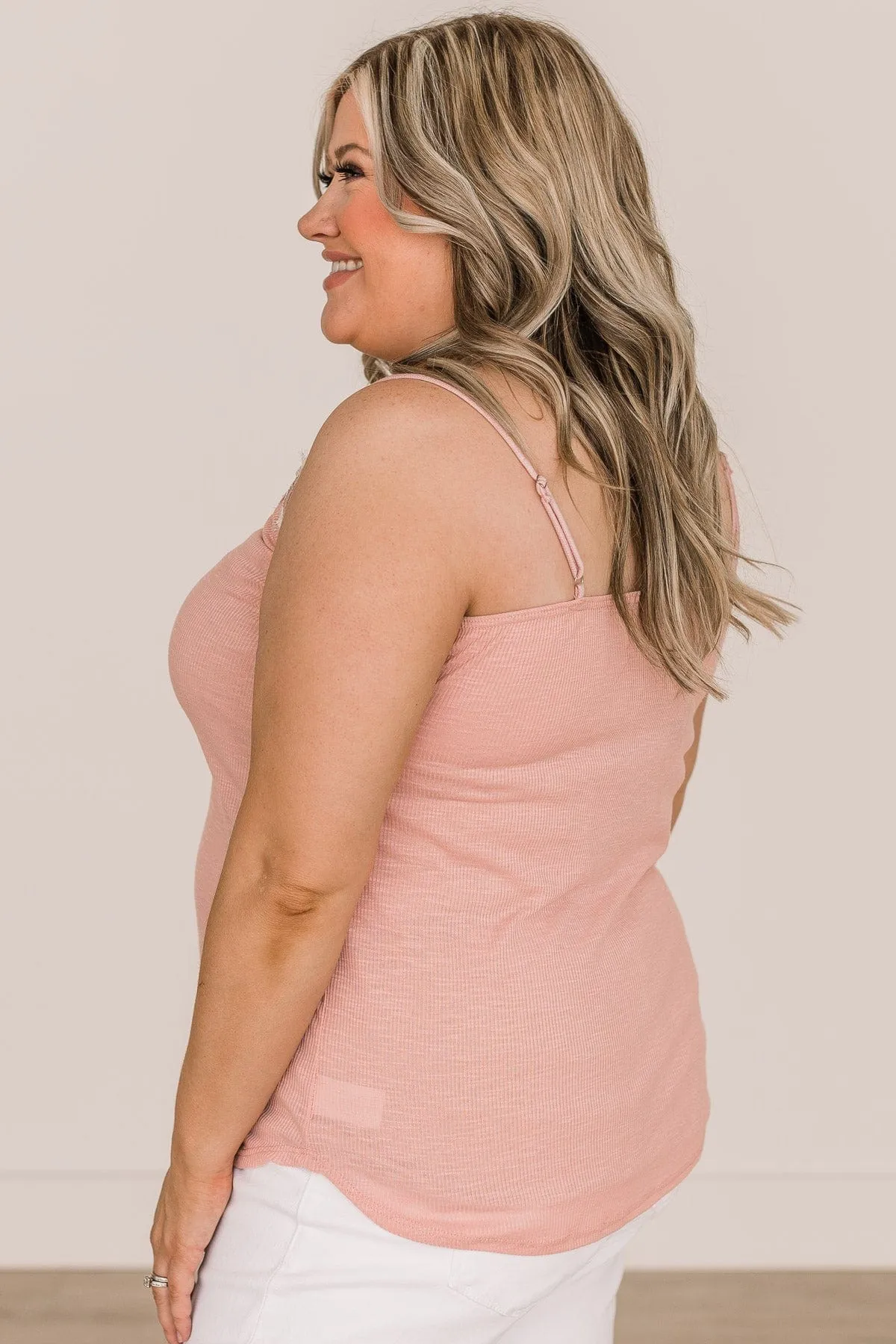 Memories We Made Lace Tank- Pink