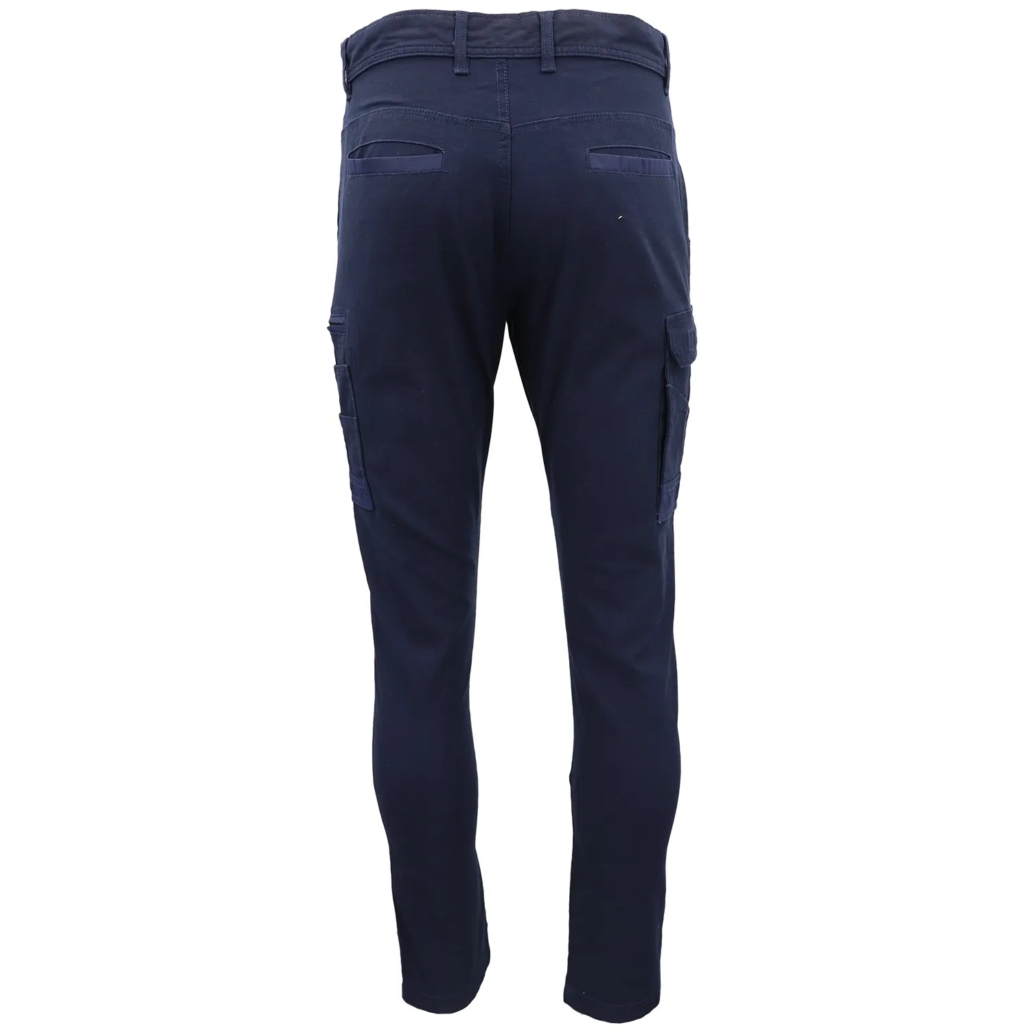 Men's Cotton Drill Cargo Work Pants UPF 50  13 Pockets Tradies Workwear Trousers, Khaki, 38