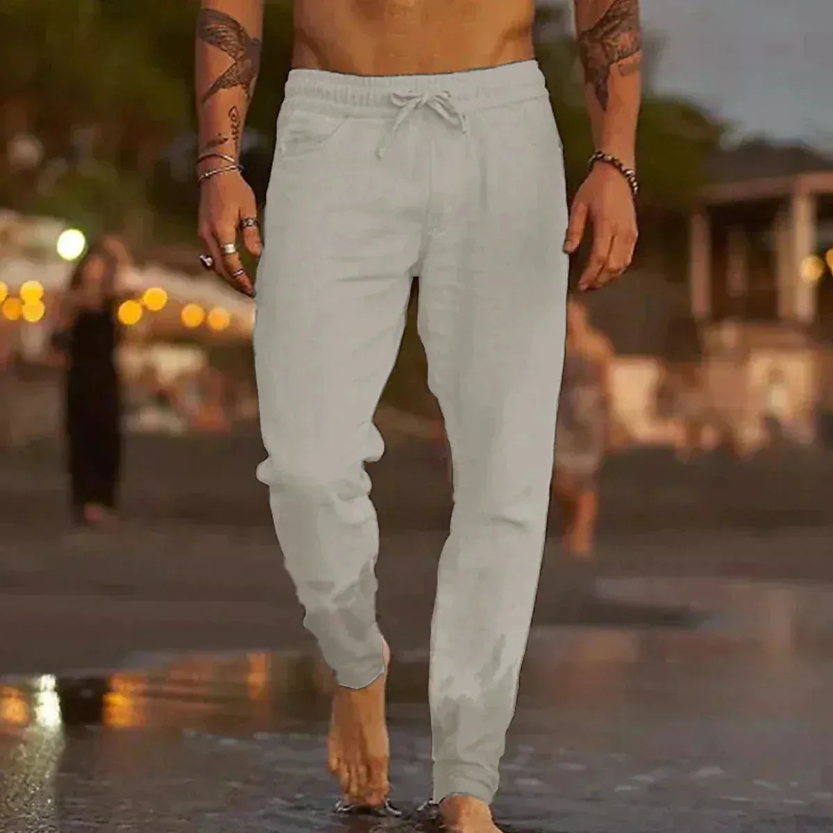 Men's relaxed linen trousers - Jaxx