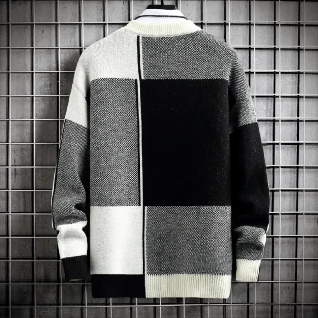 Men's Warm Crew Neck Long Sleeve Sweater | Knitted