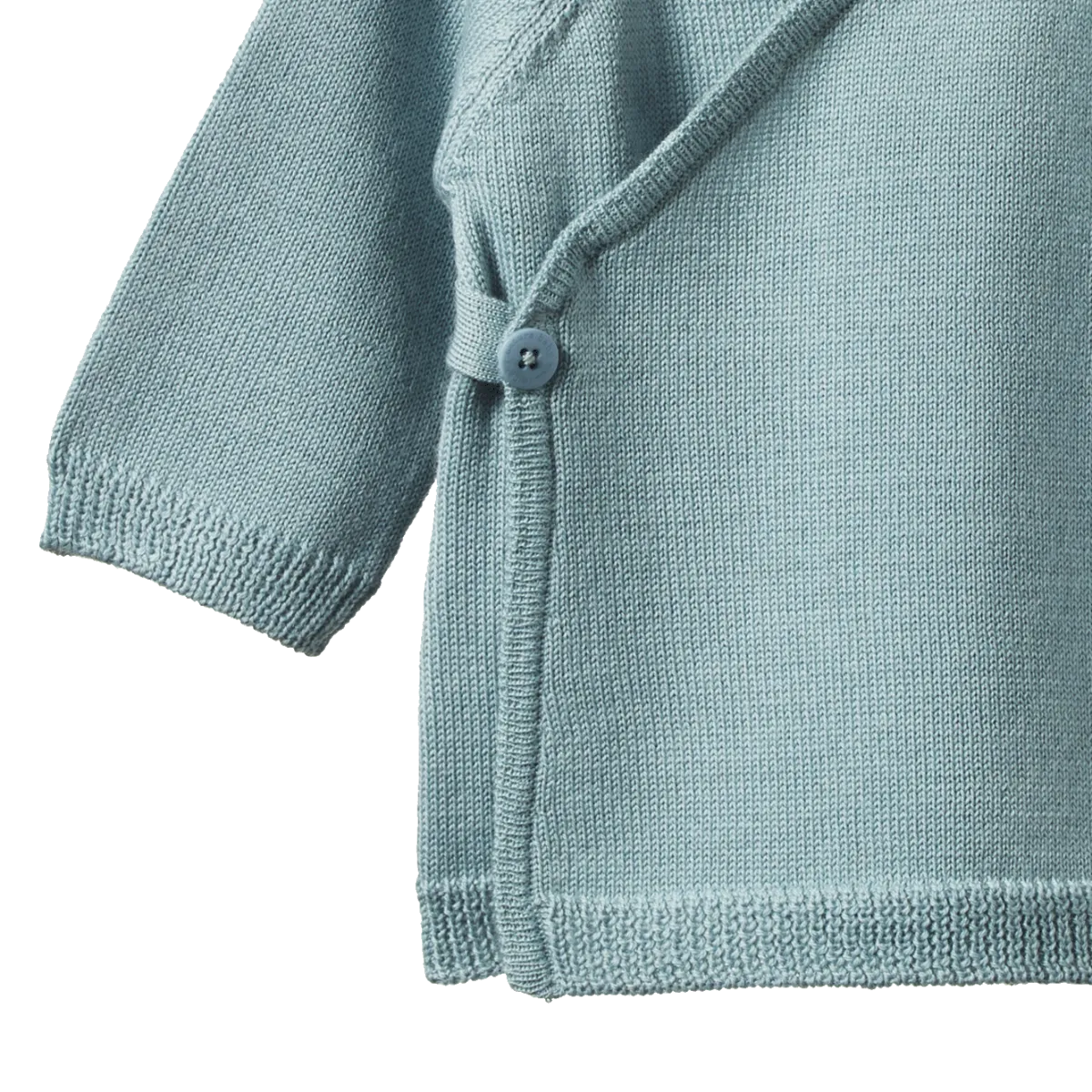 MERINO KNIT KIMONO JACKET || Powder Blue | Nature Baby