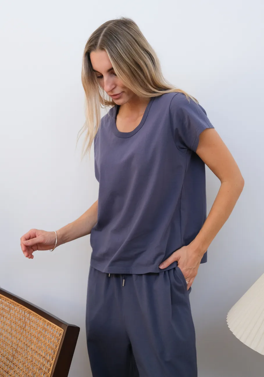 Miann & Co Womens - Sam Short Sleeve T-Shirt - Midnight