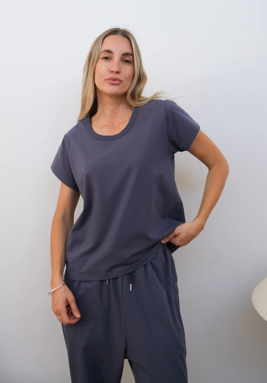 Miann & Co Womens - Sam Short Sleeve T-Shirt - Midnight
