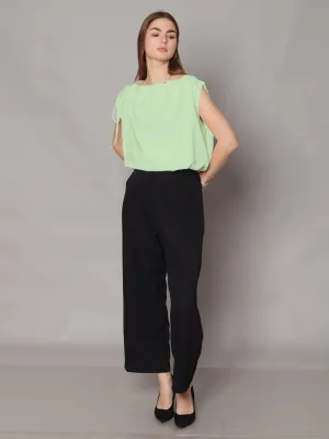 Mint Colored Solid Boxy Top