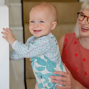 Mint Polka Dot Long Sleeve Bodysuit - Retired