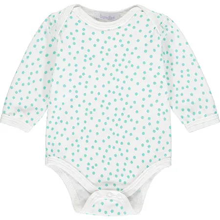 Mint Polka Dot Long Sleeve Bodysuit - Retired