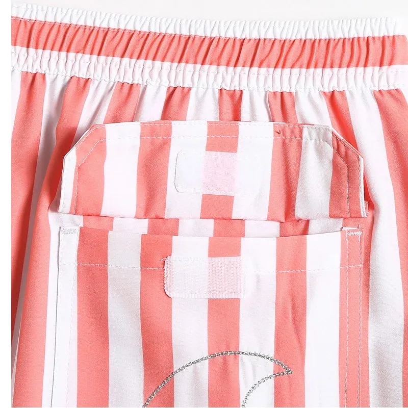 Männer Streifen Shorts Quick Dry Baggy Männer Sommer Shorts Männer Mode Strand