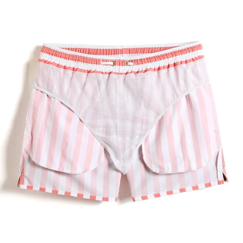 Männer Streifen Shorts Quick Dry Baggy Männer Sommer Shorts Männer Mode Strand