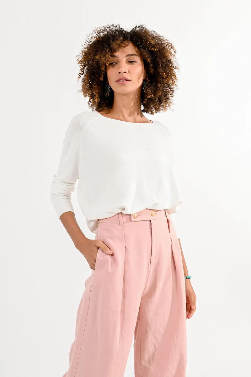 Molly Bracken Linen Pants - Light Pink