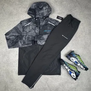 Monterrain Windbreaker Tracksuit (Black/Grey)