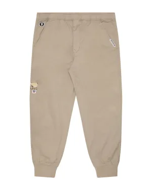 Moonface embroidered relaxed pants