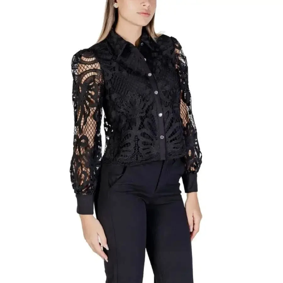 Morgan De Toi Black Classic Long Sleeve Women's Shirt