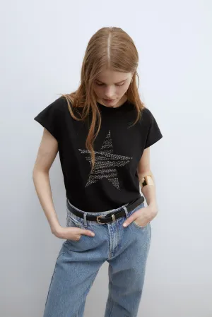 Motif T-shirt - Black