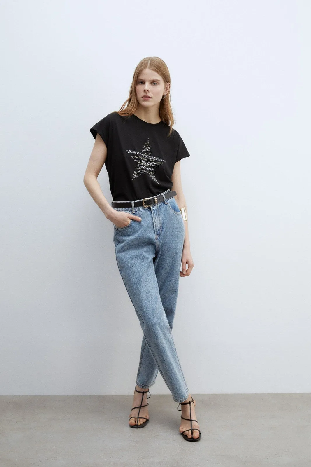 Motif T-shirt - Black