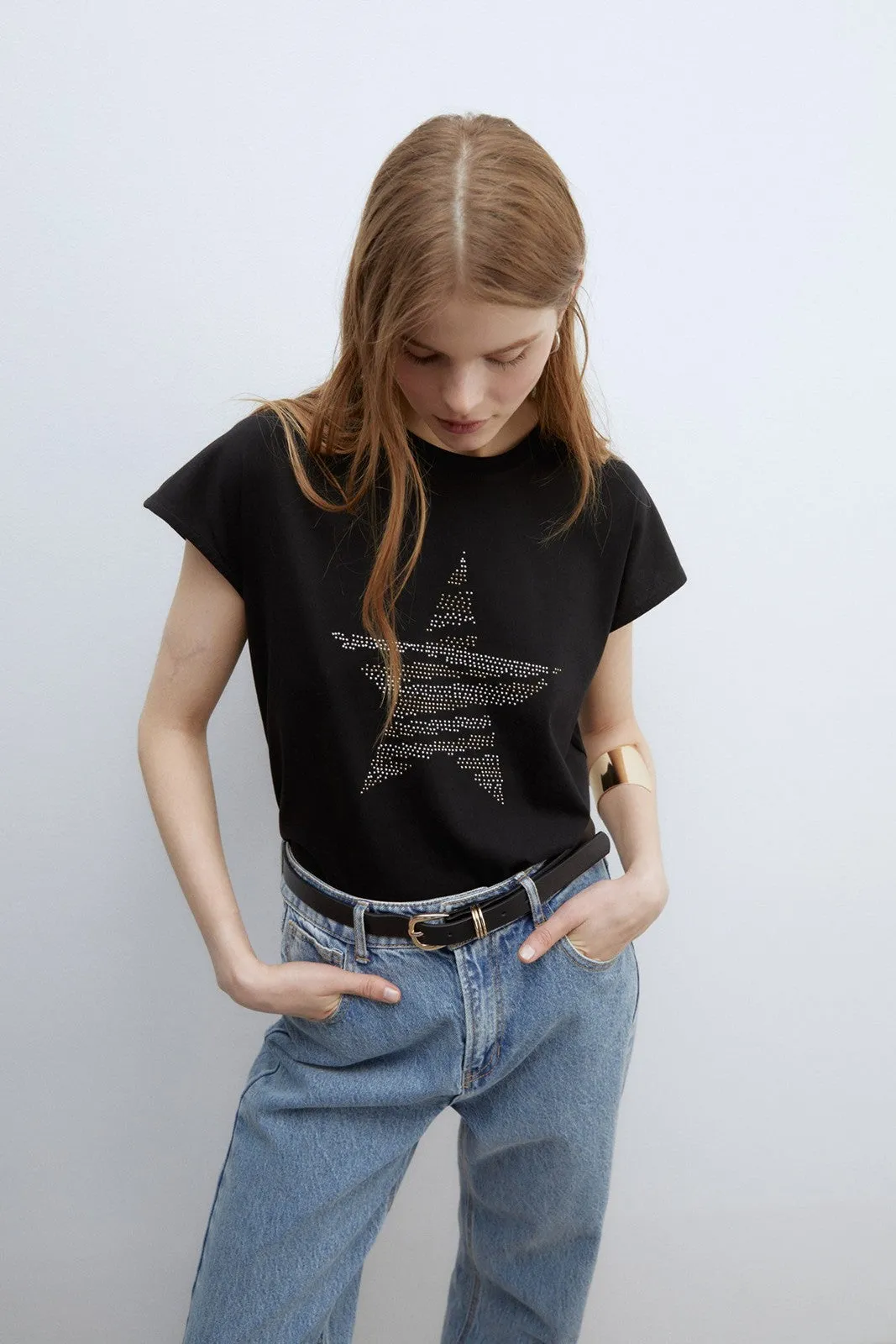 Motif T-shirt - Black