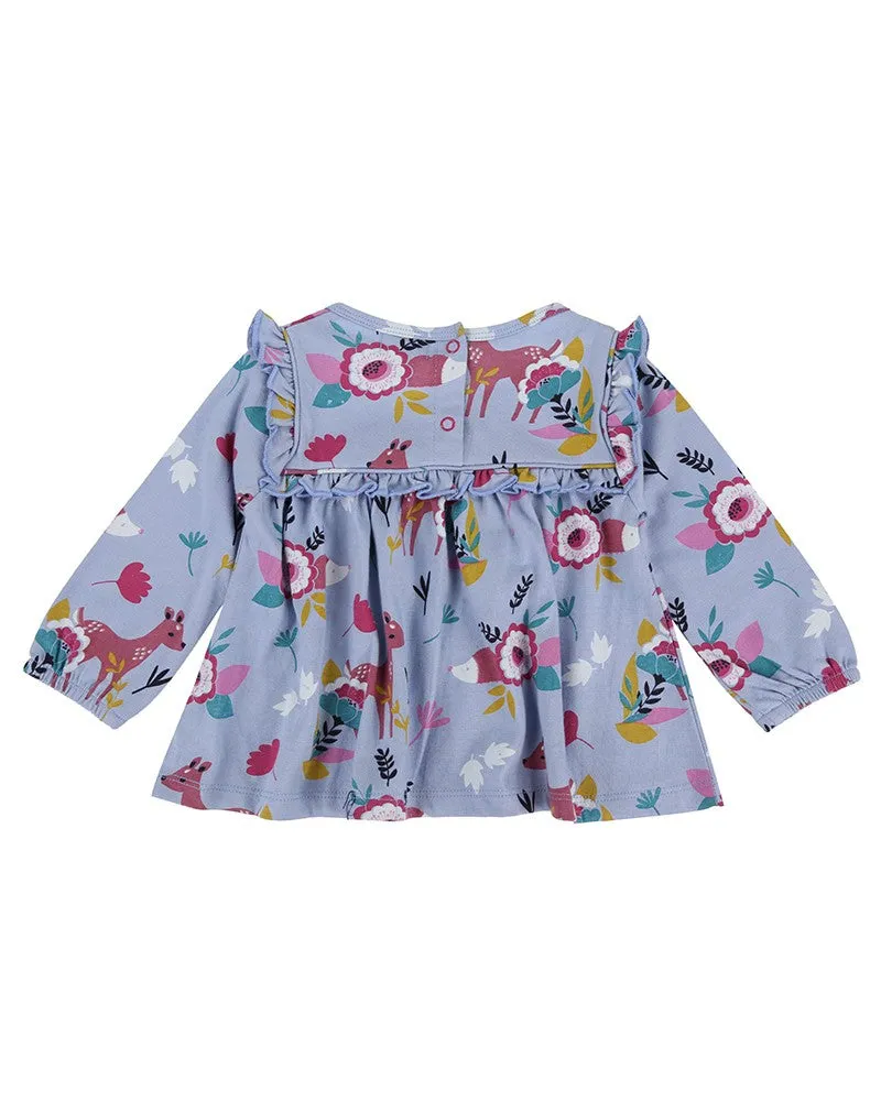 Multicoloured Woodland Animal Print Top And Legging Set