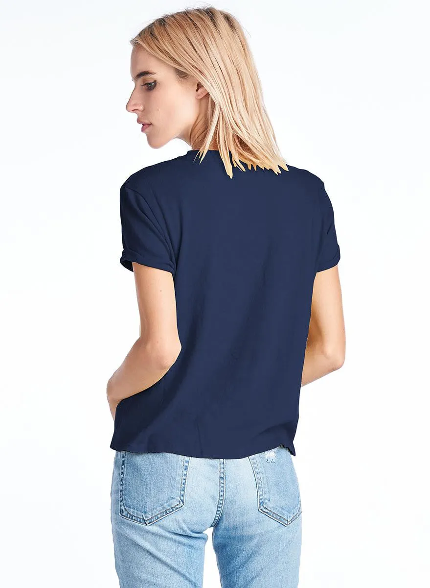 NATION LTD Jackson Little Boy Tee | Midnight Blue | Vintage White