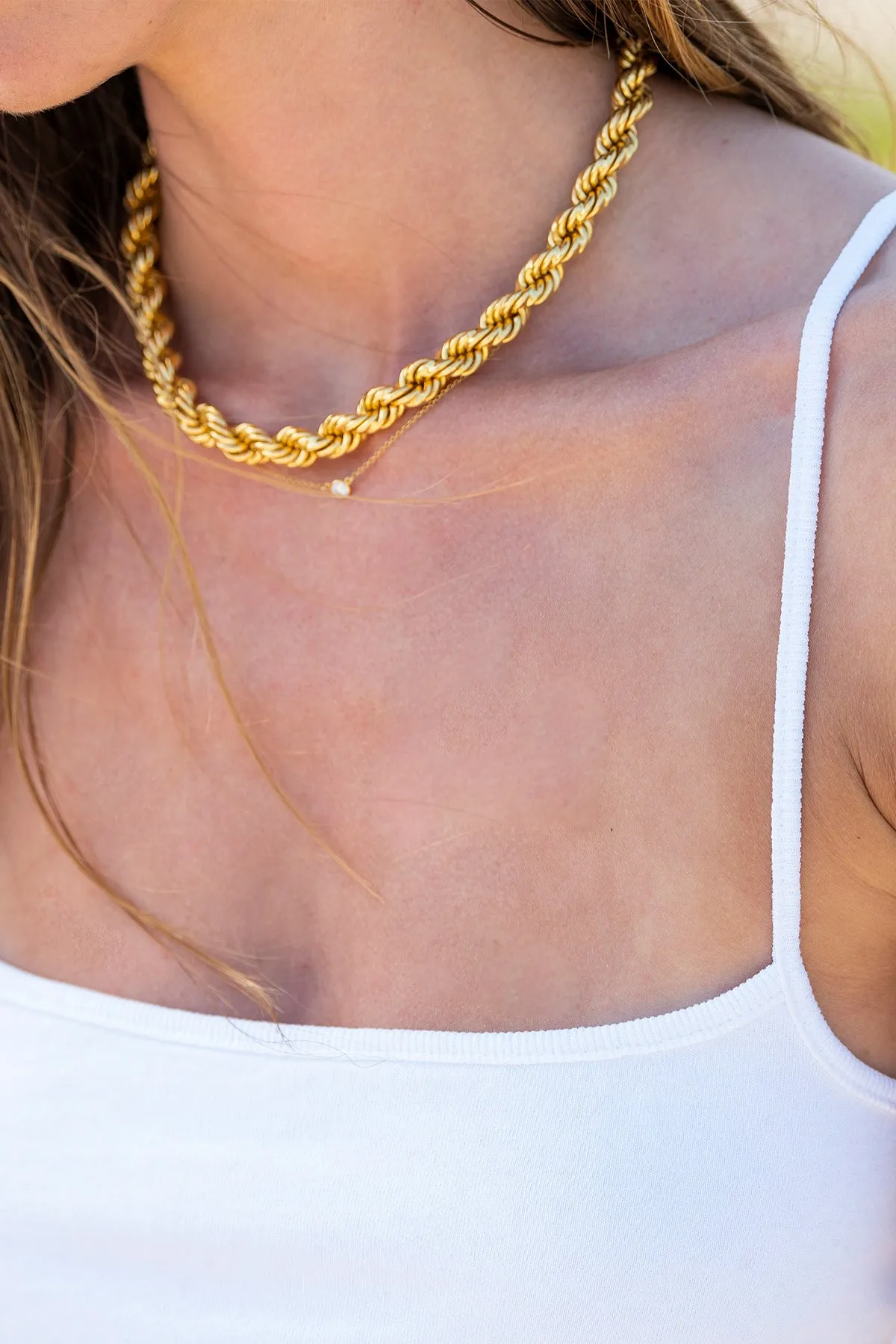 New Square Neck Cami in White