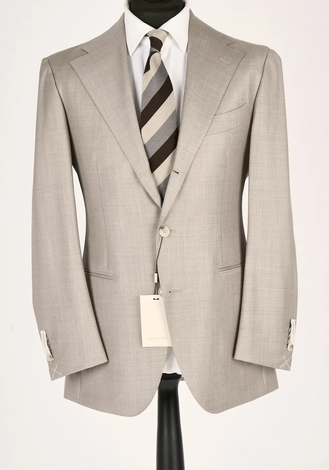 New Suitsupply Roma Soft Brown Pure Wool Super 110s All Season Suit - Size 36R, 38R, 40R