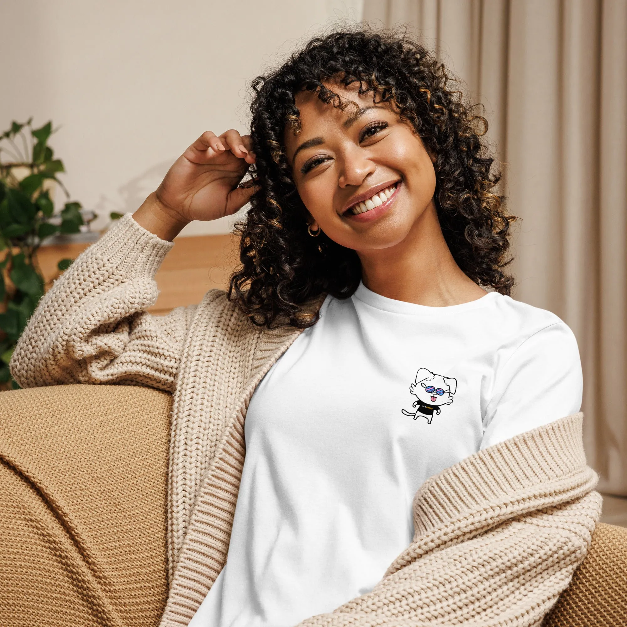 NOT THE LITTLE GUY Collection Mascot Mental Health Women's Relaxed T-Shirt
