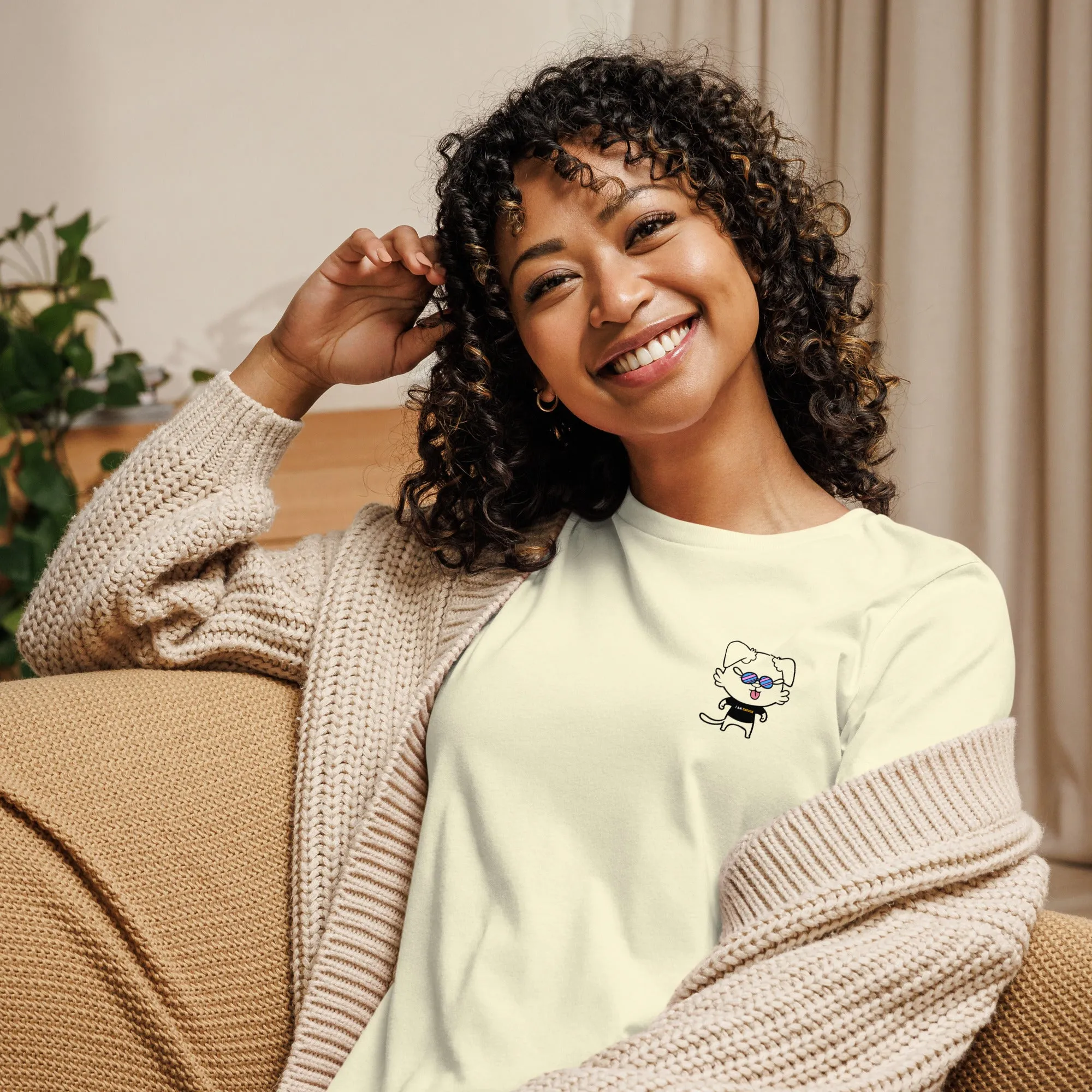 NOT THE LITTLE GUY Collection Mascot Mental Health Women's Relaxed T-Shirt
